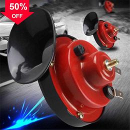 New Universal Loud Car Horn 12V Electric Snail Train Horn Super Loud Waterproof Horns Siren for Motorcycle Car Truck SUV Boat