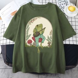 Men's T-Shirts Cottagecore Aesthetic Mushroom Dark Academia Frog 230606