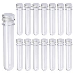 Storage Bottles 90 PCS 40ML Plastic Test Tubes With Screw Caps Reusable Transparent Container Tube