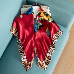 Parei Vintage Russia Sciarpa di seta Donna Scialle rosso Fazzoletto da collo Fascia in raso Foulard Bandana Avvolge Hijab Sciarpe Regalo di nozze 230605