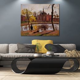 Impressionist Canvas Art Dulwich College London Camille Pissarro Oil Painting Handmade Landscape Modern Bedroom Decor