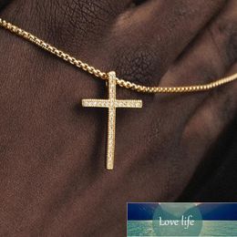 New Niche High-Grade Cross Necklace Zircon Pendant Simple All-Match Clavicle Chain for Birthday Gift Quality