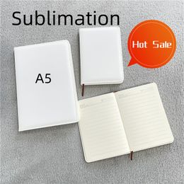 A5 Sublimation Blank Notepads Journal Notebooks Personalized Heat Transfer Printing Notebook With PU Leather Cover for School Offices DIY