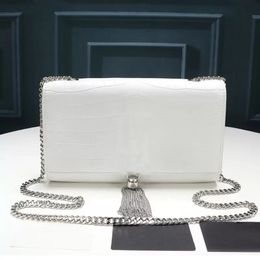 2023 Alligator Pattern Handbag Purse Luxurys Chain Tassel Single Shoulder Bag Genuine leather Designers Crossbody Messenger Bag