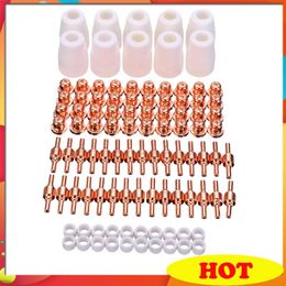 Mondstukken 100Pcs PT31 LG40 consumables Air Plasma Cutter Cutting Nozzles Electrode Tip Torch Consumable Kits 40A Fit For LGK40 CUT40