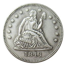 US 1846 Seated Liberty Quater Dollar Silver Plated Copy Coin