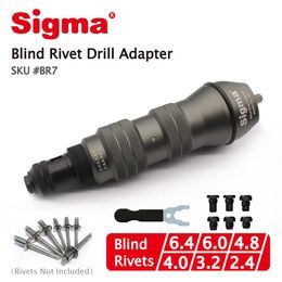 Spijkerpistolen Sigma #BR7 HEAVY DUTY Blind Pop Rivet Drill Adapter Cordless or Electric power drill adaptor alternative air riveter rivet gun