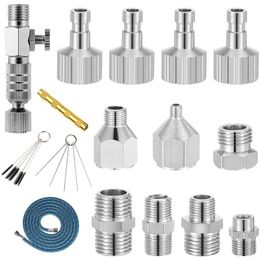 Spraypistolen 16PCS Airbrush Adapter Set, Airbrush Adapter, Quick Release Connector, Airbrush Spray Cleaning Tool For Air Compressor