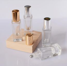 6ml factory outlet Empty Square Glass Roller Bottle Fragrance Roller Container DIY Perfume Bottles Beauty Lip Gloss Care Empty Packaging Roll-on Bottles