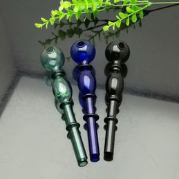 Smoking Pipes bongs Manufacture Hand-blown hookah Colourful three wheel double bubble straight smoke pot