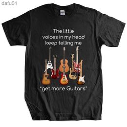 New fashion t-shirt cotton tees funny t shirts Guitar ShirtGet More Guitars Shirt mens brand tshirt male gift tops drop shipping L230520