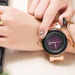 Wristwatches 2023 Fashion Guou Watch Women Top Rose Gold Clock Simple Girl Female Quartz Ladies Wristwatch