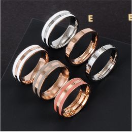 Ring for women color enamel drop glue European and American fashion simple circle titanium steel stainless steel ring for men