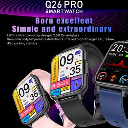 Q26 PRO Smart Watch Heart Rate Blood Pressure Fitness Tracker