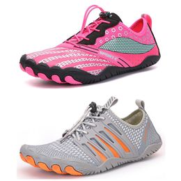 Indoor fitness shoes men's and women's deep squat jump rope shoes pink cyan shock absorbing soft soles home sports shoes