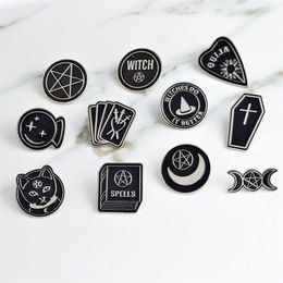 Witches do it better witch ouija spells black moon pin accessory Badges Brooches Lapel Enamel pin Backpack Bag230g