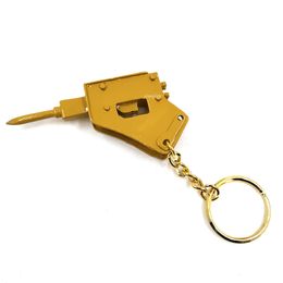 Metal Excavator Keychain Broken Hammer Keychain Hitachi Carter Trinity Doosan Creative Keychain Pendant