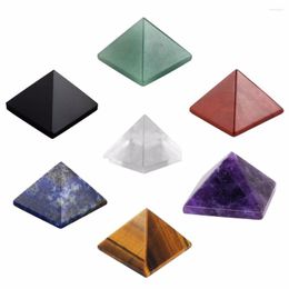 Jewelry Pouches TUMBEELLUWA Variety Natural Crystal Gem Stone Pyramid Healing Energy Figurine Decor Fengshui Decoration 1"-1.25"