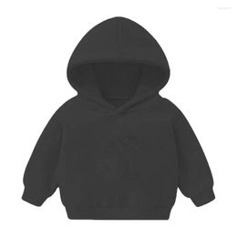 Jackets Children's Hooded Jacket Youth Clothing Solid Color Sports Pullover Girls' Boys' Spring And Autumn Coat