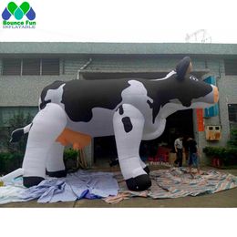 3/4/5/6/8M Pasture Advertising Decoration 5m Giant Inflatable Milk Cow Balloon Black And White Milka Daily Cows For Outdoor Event