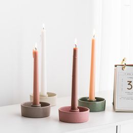 Candle Holders Ceramic Candlestick Holder For Table Centrepiece Fits Taper Pillar Candles Stands Candleholders