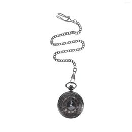 Watch Repair Kits Vintage Steampunk Black Roman Numerals Necklace Quartz Pendant Pocket Gift