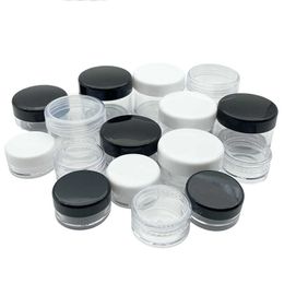 200Pcs Empty Plastic Cosmetic Makeup Jar Pots 2g/3g/5g Sample Bottles Eyeshadow Cream Lip Balm Container Storage Box WJMU