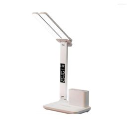 Table Lamps LED Lamp Dimmable Rechargeable 3 Gear Eye Protection School Reading Learn Book Light With Pen Holder Type 1