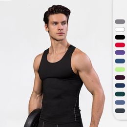 Men's Tank Tops Men Compression Running Vest Workout Training Tight Tank Tops Quick Dry Gym Sleeveless Fitness Big Elastic Shirt Custom 230607