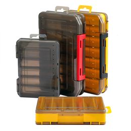 Fishing Accessories Tackle Box Lure Storage 14 Compartments Double Sided Open Case Strength Container Baits Gear Accesorios Pesca Tools Set 230606