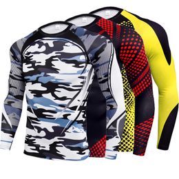 Men's T-Shirts Sports Compression Shirt Man Basketball Fitness Quick Dry Gym T-shirts Men Long Sleeve Running Elastic Training Tights Workout 230607