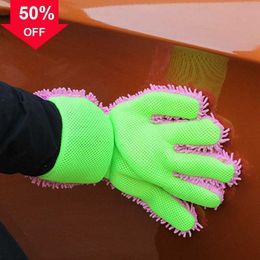 2Pcs Ultra-Luxury Microfiber Car Wash Gloves Car Cleaning Tool Home Use Multi-function Cleaning Brush Detailing Washing Gloves