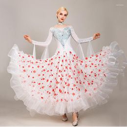 Stage Wear Ballroom Dance Competition Dresses Women Dress Standard Waltz Costumes Girls Big Swing