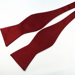 Neck Ties RBOCOTT Bow Self Tie Mens Fashion Solid Color Bowtie Adjustable Business Wedding Papillon For Men Accessories 230605