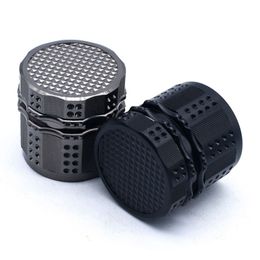 Latest Cool Black 52MM Smoking Portable Dry Herb Tobacco Grind Spice Miller Grinder Crusher Grinding Chopped Hand Muller Cigarette Holder DHL