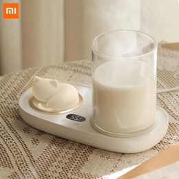 Irrigator Xiaomi Heating Coaster Milk Tea Coffee Heating Coaster 20w 3speed Insulation Coaster Winter Beverage Insulation Cup Night Light