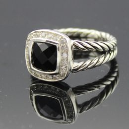 Wedding Rings 925 Sterling Silver Amethyst Black Onyx Blue Topaz Citrine Sapphire Garnet Peridot White Agate Morganite 7MM Ring Women 230607