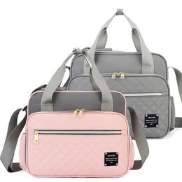 Diaper Bags Diaper Bag Nursing Bag Mummy Maternity Nappy Pink Grey Large Capacity Baby Diaper Bag Travel Backpack for Baby Care Mummy Bag 230606