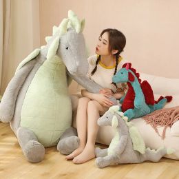 Giant Lovely Dinosaur Toy Kawaii Dragon Plush Dolls Animal Pillow Stuffed Soft Baby Kids Appease Birthday Gifts