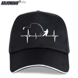 Fishing Heartbeat Funny Fish Graphic Baseball Caps Maritime Original Fitted Cap Cotton Fisherman Gift Adjustable Men's Sun Hats L230523