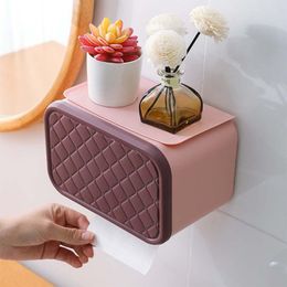 Holders Wall Mounted Toilet Paper Holder Waterproof Paper Tray Roll Paper Tube Storage Box Creative Tray Tissue Box Home Organiser