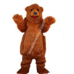 Adult Brown Bear Mascot Costume Top Cartoon Anime theme character Carnival Unisex Adults Size Christmas Birthday Party Outdoor Outfit Suit