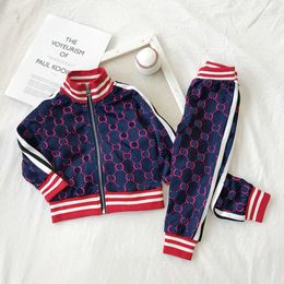 Clothing Sets Spring Autumn Designer Boys Set Sweatshirt Tops Pants Suit Children Brand Cotton Hoodies Kids Girl Clothes Tracksuits