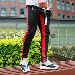 Men's Pants Men Summer Young Color Matching Trousers Slim Fit Sweatpants Loose Male Clothes