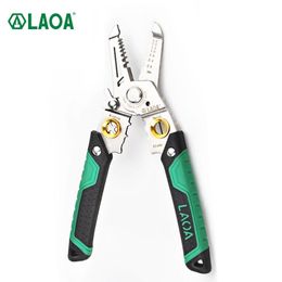 Tang Laoa 7 in 1 Wire Stripper Iron Copper Wire Cutter Cable Cutter Wire Crimping Pliers Clamper Splitting Winding Electrician Tool