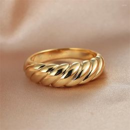 Wedding Rings Simple Wave For Women Men Silver Gold Color Minimalist Stacking Bands Female Male Engagement Ring Party Jewelry