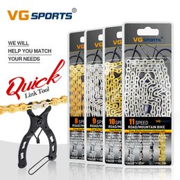 Bike Chains VG Sports Bicycle Chain 6 7 8 9 10 11 Speed 8s 9s 10s 11s Velocidade Rainbow Gold MTB Mountain Road Bike Chains Parts 230606