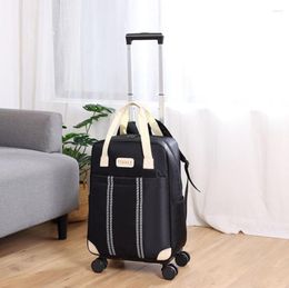 Suitcases Women Cabin Rolling Luggage Backpack On Wheels Travel Trolley Bag Carry Hand Wheeled