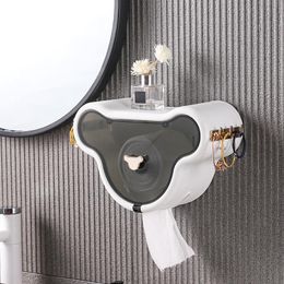 Holders Toilet Tissue Box Toilet Paper Holder Container Wall Mounted Washcloth Storage Organizer Box Bathroom Accessories