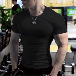 Men's T-Shirts Summer Compression Gym t Shirt Men Bodybuilding Fitness Shirt Short Sleeve Running Football Tshirts Sport Top Man Soccer Clothes 230607